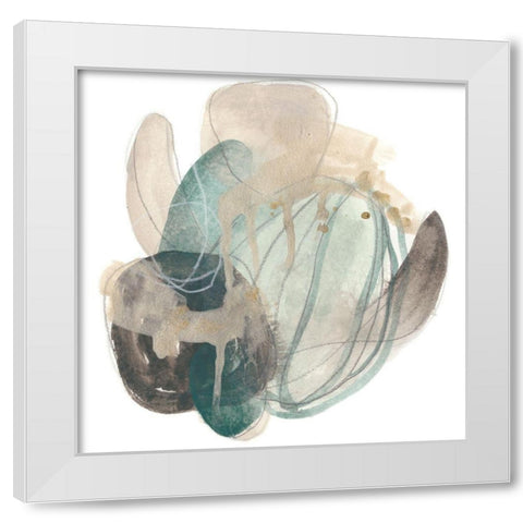 Cactus Gesture II White Modern Wood Framed Art Print by Vess, June Erica