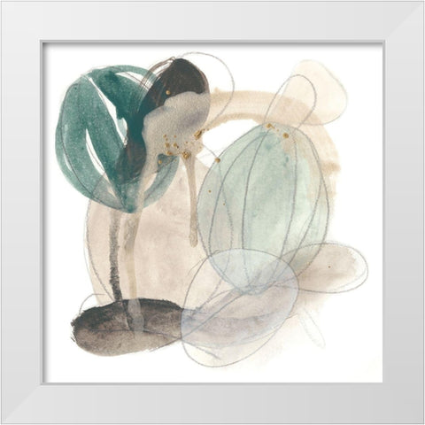 Cactus Gesture III White Modern Wood Framed Art Print by Vess, June Erica