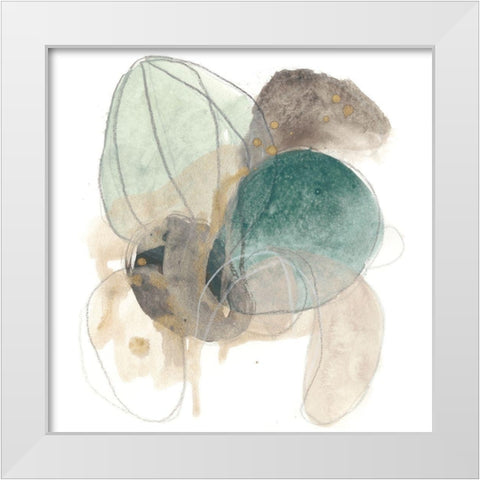Cactus Gesture IV White Modern Wood Framed Art Print by Vess, June Erica
