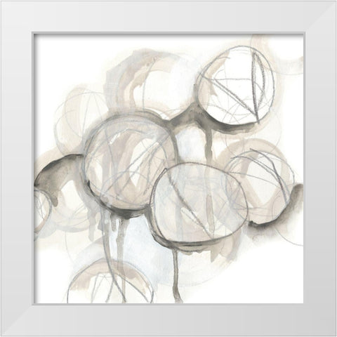 Neutral Lanterns IV White Modern Wood Framed Art Print by Vess, June Erica