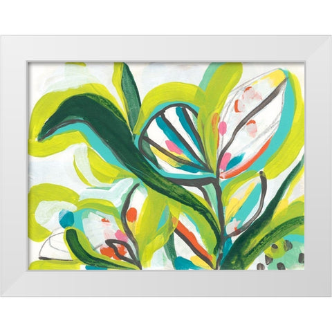 Tropical Tones II White Modern Wood Framed Art Print by Vess, June Erica
