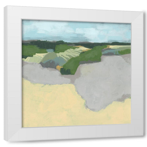 Far and Away I White Modern Wood Framed Art Print by Vess, June Erica