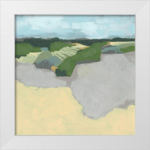 Far and Away I White Modern Wood Framed Art Print by Vess, June Erica