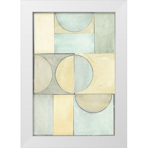 Lacuna Study II White Modern Wood Framed Art Print by Stramel, Renee W.