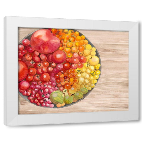 Bowls of Fruit I White Modern Wood Framed Art Print by Ludwig, Alicia