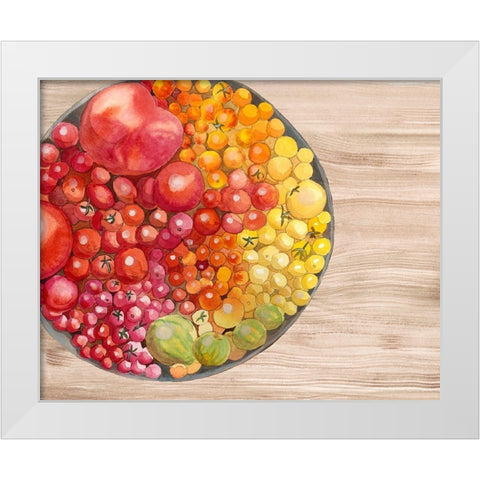 Bowls of Fruit I White Modern Wood Framed Art Print by Ludwig, Alicia