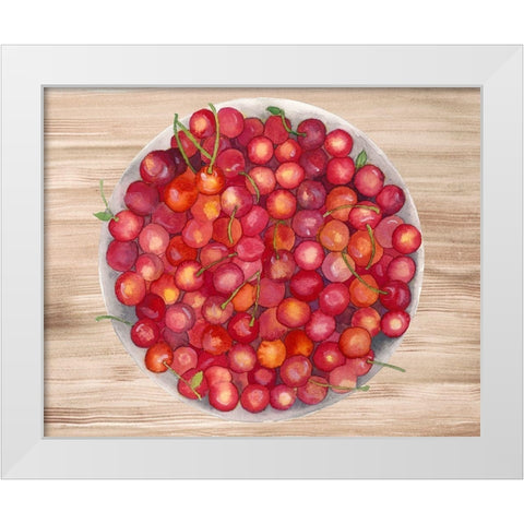 Bowls of Fruit IV White Modern Wood Framed Art Print by Ludwig, Alicia