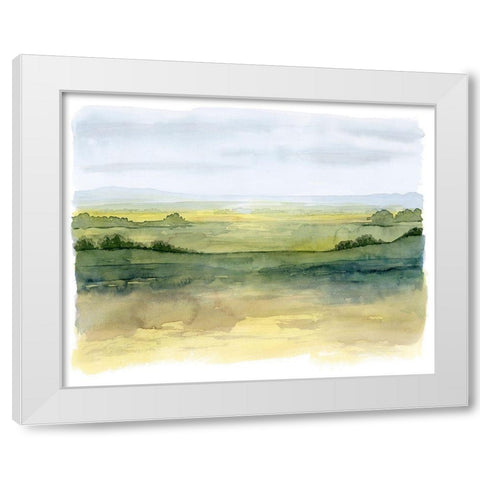 Golden Strata I White Modern Wood Framed Art Print by Popp, Grace