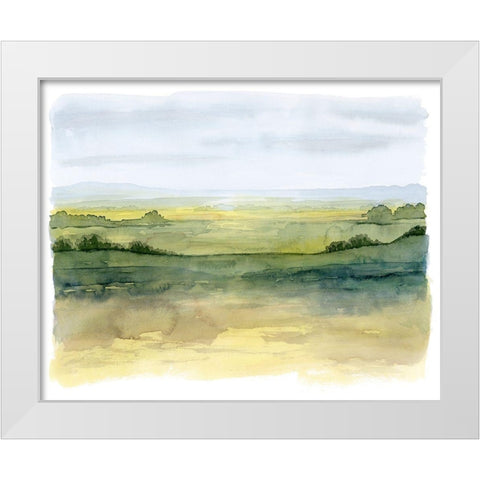 Golden Strata I White Modern Wood Framed Art Print by Popp, Grace