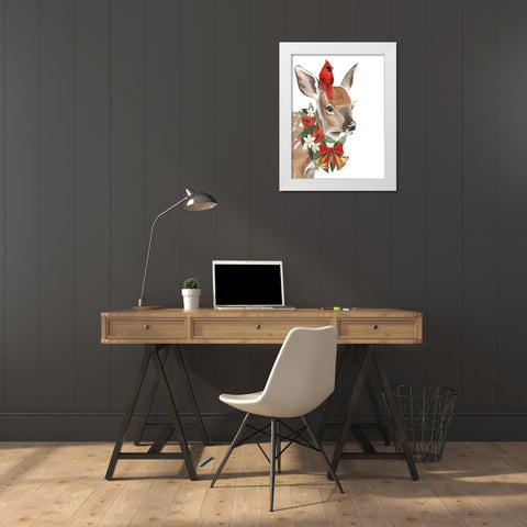 Yuletide Darling I White Modern Wood Framed Art Print by Popp, Grace