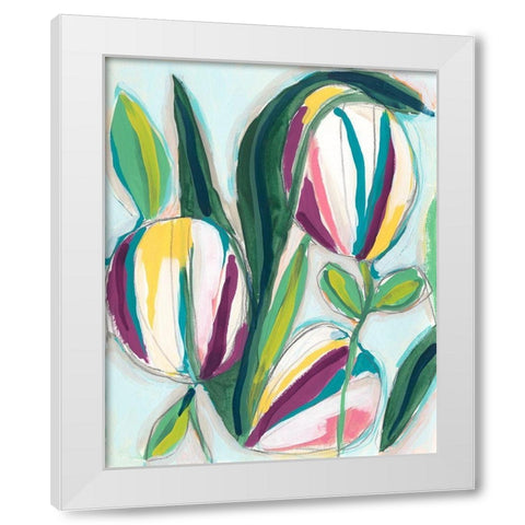 Bright Bounty I White Modern Wood Framed Art Print by Vess, June Erica