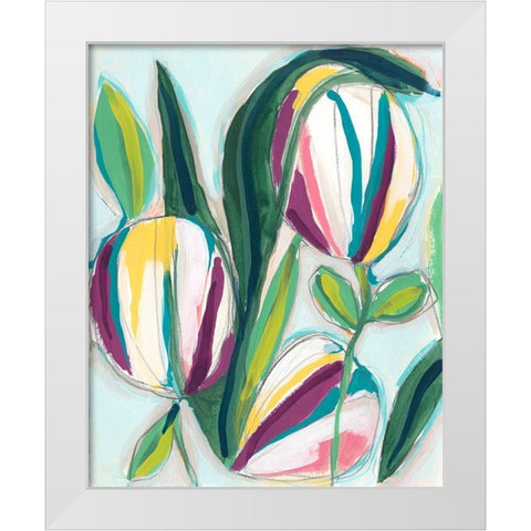 Bright Bounty I White Modern Wood Framed Art Print by Vess, June Erica