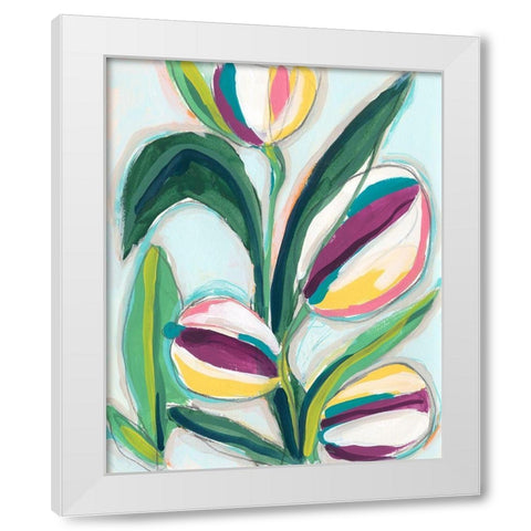 Bright Bounty II White Modern Wood Framed Art Print by Vess, June Erica