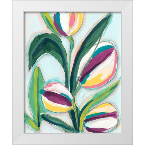 Bright Bounty II White Modern Wood Framed Art Print by Vess, June Erica