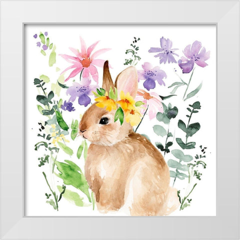 Watercolor Spring Garden I White Modern Wood Framed Art Print by Parker, Jennifer Paxton