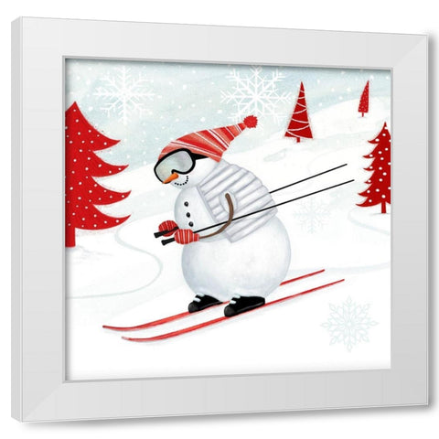 Snow Day II White Modern Wood Framed Art Print by Borges, Victoria
