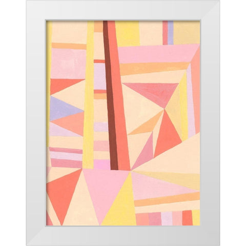 Blush Structure II White Modern Wood Framed Art Print by Galapon, Nikki