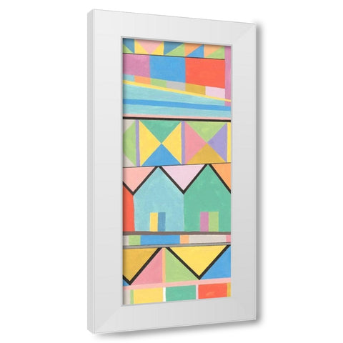 Flag Structure II White Modern Wood Framed Art Print by Galapon, Nikki