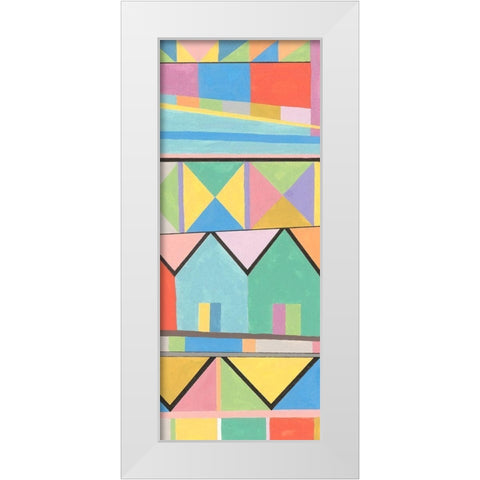 Flag Structure II White Modern Wood Framed Art Print by Galapon, Nikki