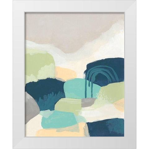 Brenner Pass II White Modern Wood Framed Art Print by Vess, June Erica