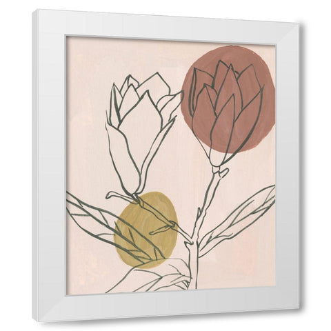 Blush I White Modern Wood Framed Art Print by Wang, Melissa