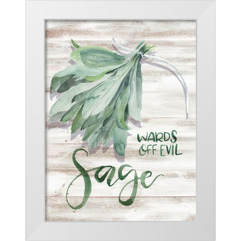 Green Witch III White Modern Wood Framed Art Print by Parker, Jennifer Paxton