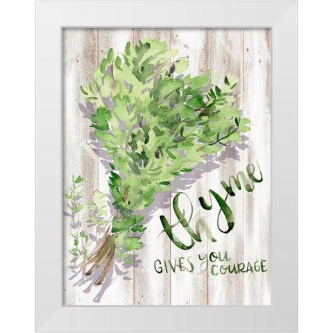 Green Witch IV White Modern Wood Framed Art Print by Parker, Jennifer Paxton