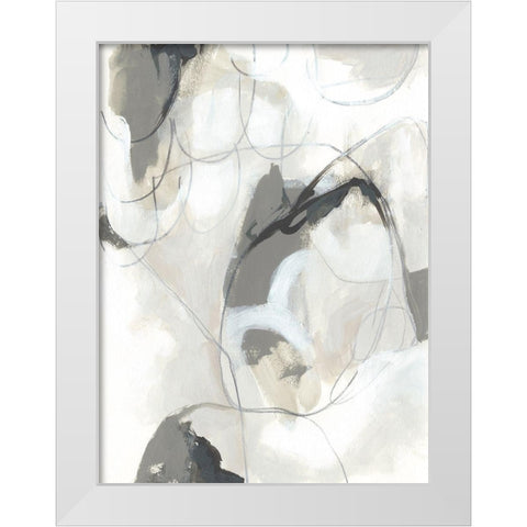 Cloudbank Sonata I White Modern Wood Framed Art Print by Vess, June Erica