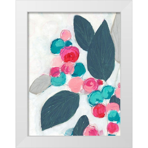 Berry Rhapsody I White Modern Wood Framed Art Print by Vess, June Erica