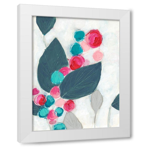 Berry Rhapsody II White Modern Wood Framed Art Print by Vess, June Erica