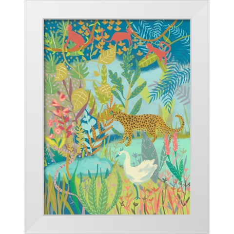 Jungle Dreaming I White Modern Wood Framed Art Print by Zarris, Chariklia