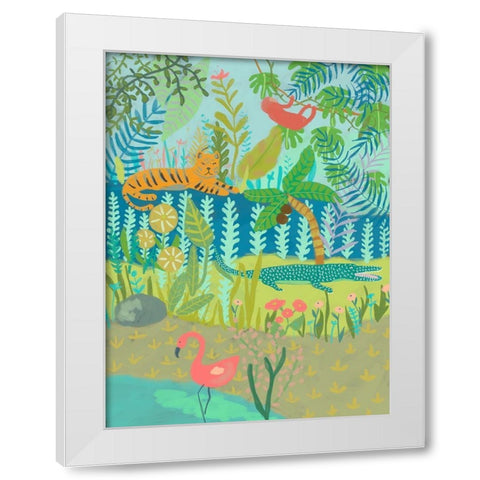 Jungle Dreaming II White Modern Wood Framed Art Print by Zarris, Chariklia