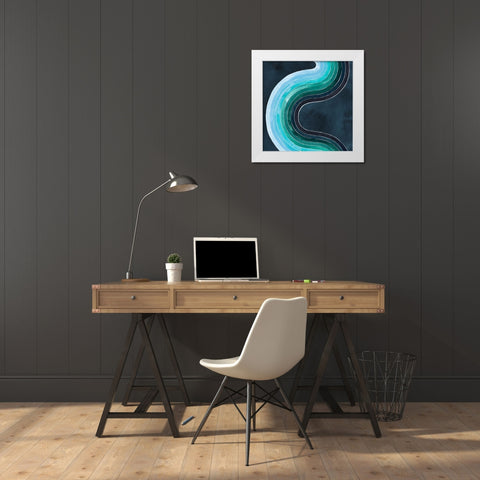 Mid Century Current I White Modern Wood Framed Art Print by Popp, Grace