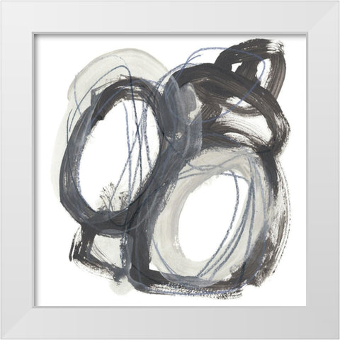 Insho V White Modern Wood Framed Art Print by Vess, June Erica