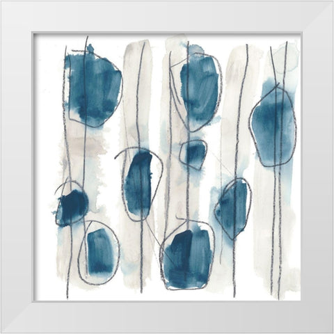 Insho VI White Modern Wood Framed Art Print by Vess, June Erica
