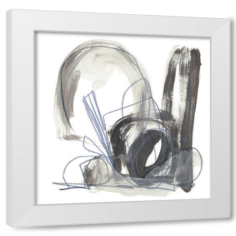 Insho VII White Modern Wood Framed Art Print by Vess, June Erica