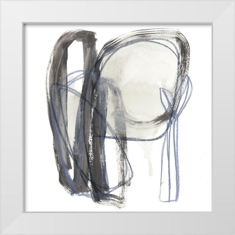 Insho IX White Modern Wood Framed Art Print by Vess, June Erica
