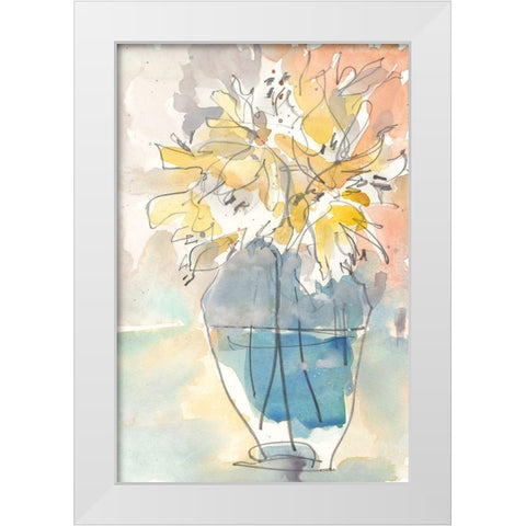 Lilium in Vase I White Modern Wood Framed Art Print by Dixon, Samuel