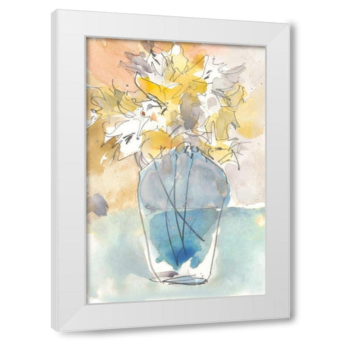 Lilium in Vase II White Modern Wood Framed Art Print by Dixon, Samuel