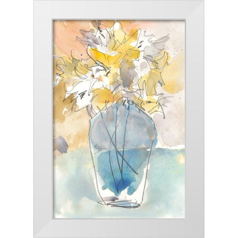 Lilium in Vase II White Modern Wood Framed Art Print by Dixon, Samuel