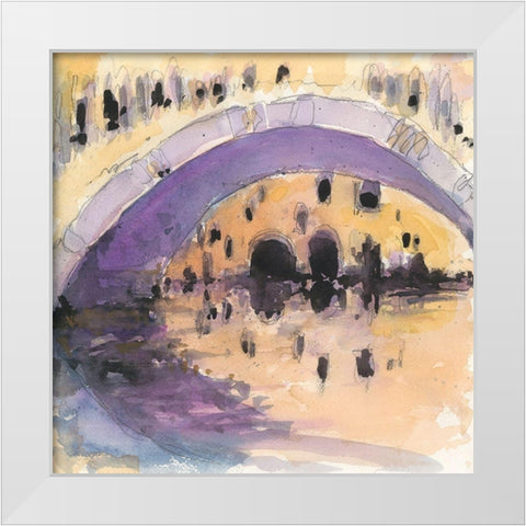 Under The Bridge White Modern Wood Framed Art Print by Dixon, Samuel