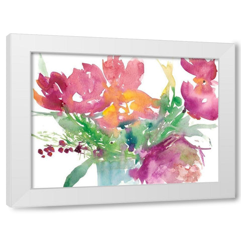 Velvet White Modern Wood Framed Art Print by Dixon, Samuel