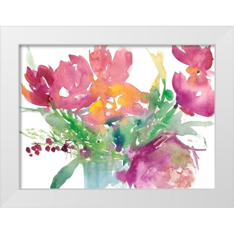 Velvet White Modern Wood Framed Art Print by Dixon, Samuel