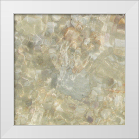 Shell Squares III White Modern Wood Framed Art Print by Ilosky, Pam