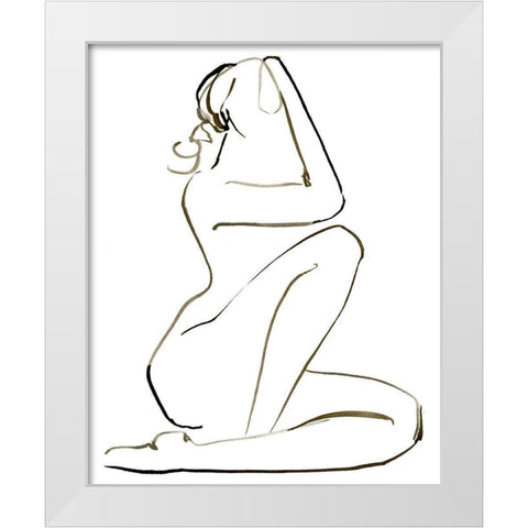 Warm Embrace II White Modern Wood Framed Art Print by Parker, Jennifer Paxton