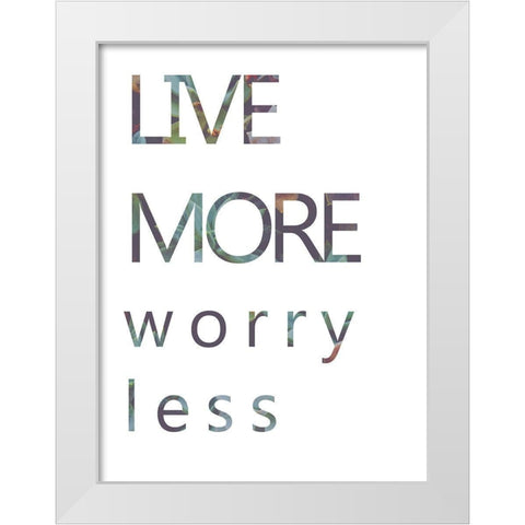 Positive Mantra II White Modern Wood Framed Art Print by Goldberger, Jennifer
