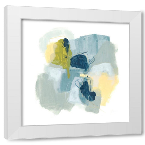 Water Motion II White Modern Wood Framed Art Print by Vess, June Erica