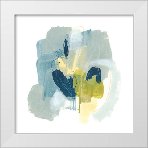 Water Motion III White Modern Wood Framed Art Print by Vess, June Erica