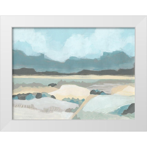 Mountain Valley Vista II White Modern Wood Framed Art Print by Vess, June Erica