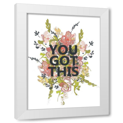 Empower Flowers I White Modern Wood Framed Art Print by Goldberger, Jennifer